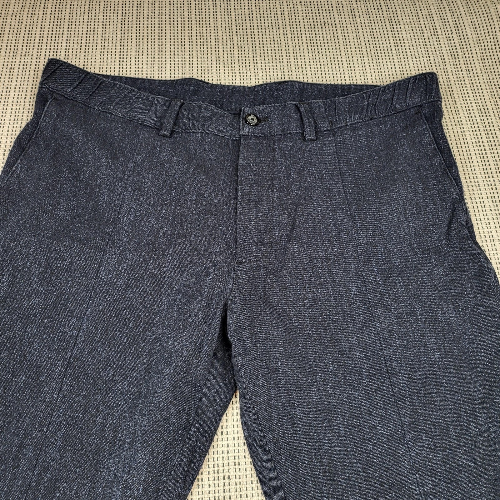 Massimo Dutti Jogger Pants Mens 39x29 Blue Denim Slim Fit Tapered Cuffed Casual
